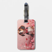 Beagle met Rozen - Valentijnsdag Bagagelabel (Achterkant verticaal)