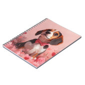 Beagle met rozen - Valentijnsdag Notitieboek (Linkerzijde)