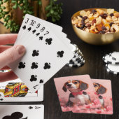Beagle met Rozen - Valentijnsdag Pokerkaarten (Insitu)