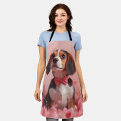 Beagle met Rozen - Valentijnsdag Schort (Gedragen)