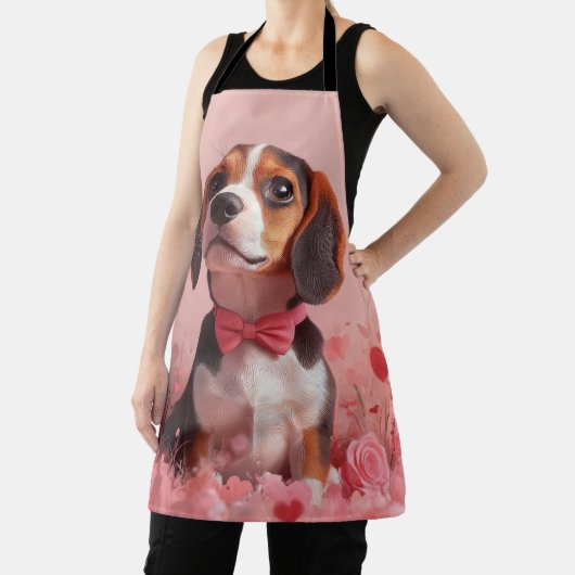 Beagle met Rozen - Valentijnsdag Schort (Insitu)