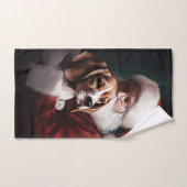 Beagle met Sinterklaas Feestelijke Kerstmis Bad Handdoek (Handdoek)