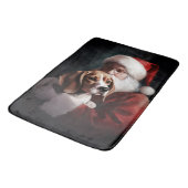 Beagle met Sinterklaas Feestelijke Kerstmis Badmat (Gekanteld)
