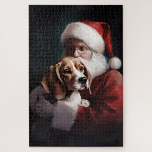 Beagle met Sinterklaas Feestelijke Kerstmis Legpuzzel