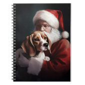 Beagle met Sinterklaas Feestelijke Kerstmis Notitieboek (Voorkant)