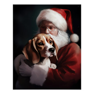 Beagle met Sinterklaas Feestelijke Kerstmis Perfect Poster