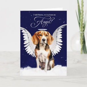 Beagle met Wings Angel Dog Kerstmis Feestdagen Kaart