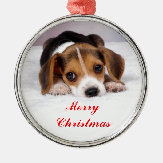 Beagle Metalen Ornament (Voorkant)