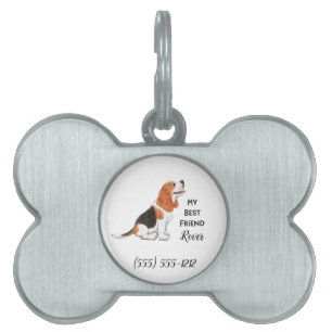 Beagle Mijn beste vriend Aangepaste Dog Bone Naam Huisdieren Naamplaatje