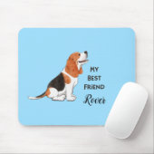 Beagle Mijn beste vriend Aangepaste Dog Naam Muismat (Met muis)