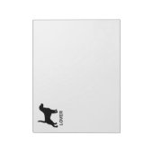 Beagle-minnaar-silhouet Notitieblok (Linkerzijde)