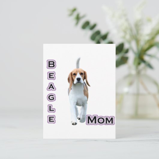 Beagle Moeder 4 Briefkaart (Staand voorkant)