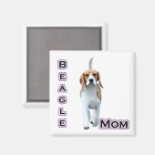 Beagle Moeder 4 - Magneet (Voorkant / Achterkant)