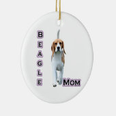 Beagle Moeder 4 - Sleutelhanger Keramisch Ornament (Rechts)