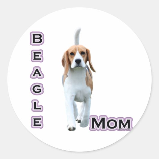 Beagle Moeder 4 - Sticker (Voorkant)