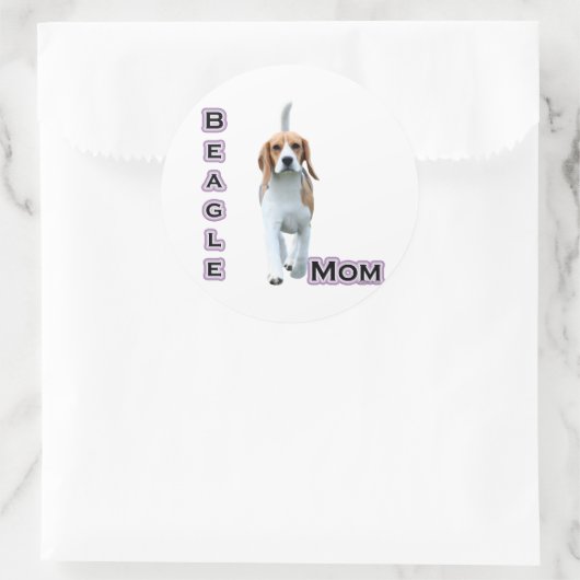Beagle Moeder 4 - Sticker (Tas)