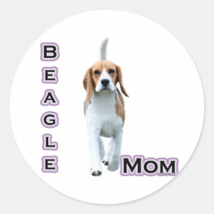 Beagle Moeder 4 - Sticker