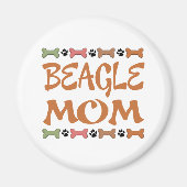 Beagle Moeder Hond Pet Gift Magneet (Voorkant)