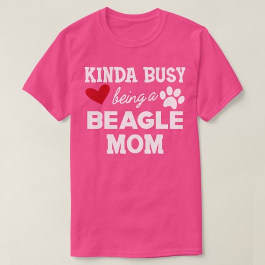 Beagle Moeder Kinda bezig zijn een beagle moeder 1 T-shirt (Design voorkant)