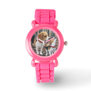 Beagle Moeder & Puppy Horloge