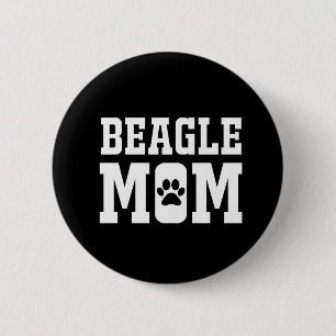 beagle moeder ronde button 5,7 cm