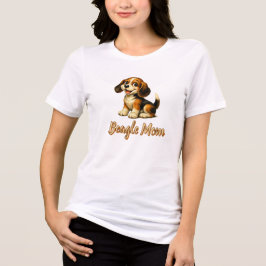 Beagle Moeder | Schattige Vintage Hond Tri-Blend Shirt