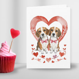 Beagle Moeder Valentijnsdag Hond Liefde Hart  Feestdagen Kaart