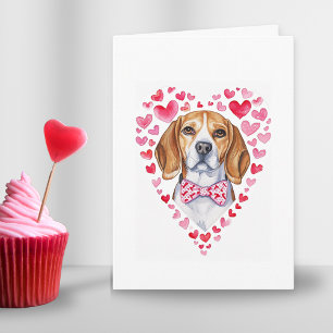 Beagle Moeder Valentijnsdag Hond Liefde Hart Roze  Feestdagen Kaart