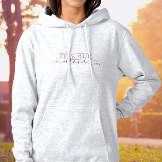 Beagle Moeder Varsity Schrift Opgesteld Hoodie