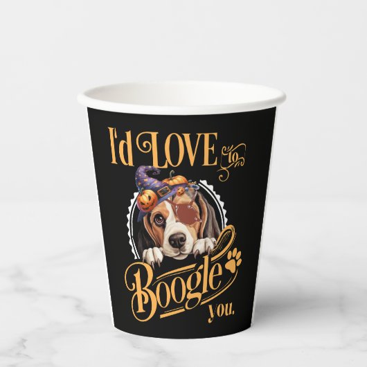 Beagle Mom Halloween Hondenliefhebber Papieren Bekers (Voorkant)