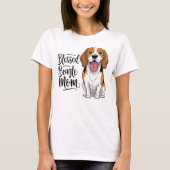 Beagle Mom Life T-shirt - Schattige Dog Mom Gift (Voorkant)