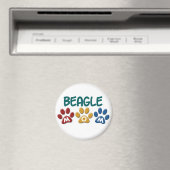 BEAGLE MOM Paw Print Magneet (Insitu (Vaatwasser))