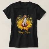 Beagle Mom Sunflower With Dog Paw Mother's Day  T-shirt (Design voorkant)