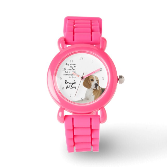Beagle Mom Watch Horloge (Voorkant)
