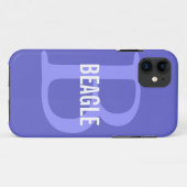 Beagle Monogram Case-Mate iPhone Case (Achterkant (horizontaal))