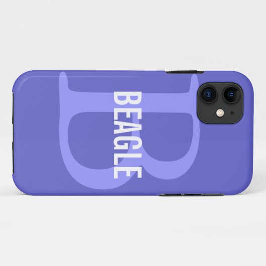 Beagle Monogram Case-Mate iPhone Case (Achterkant (horizontaal))