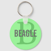Beagle Monogram Sleutelhanger (Voorkant)