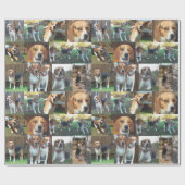 Beagle Montage Wrapping Paper to howl about Cadeaupapier (Vlak)