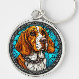 Beagle Mooie Portret Cadeau Voor Hondenliefhebbers Sleutelhanger