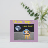 Beagle Moon Dog Lunar Rover door Funnycomb Briefkaart (Staand voorkant)