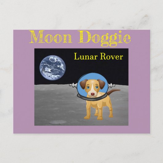 Beagle Moon Dog Lunar Rover door Funnycomb Briefkaart (Voorkant)