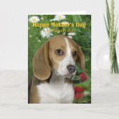 Beagle Mother's Day Card Kaart (Voorkant)