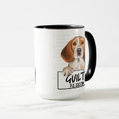 Beagle Mugshot Guilty Dog Mok (Voorkant rechts)