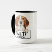 Beagle Mugshot Guilty Dog Mok (Voorkant links)