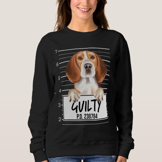 Beagle Mugshot Guilty Dog Trui (Voorkant)