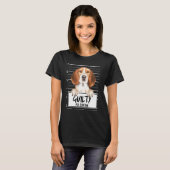 Beagle Mugshot Schuldige Hond T-shirt (Voorkant volledig)