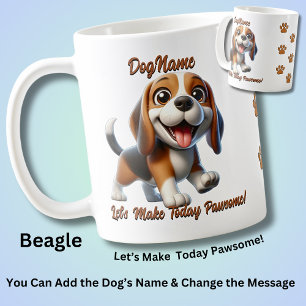 Beagle - Naam hond toevoegen, tekst wijzigen Koffiemok