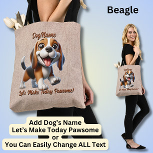 Beagle - Naam hond toevoegen, tekst wijzigen Tote Bag