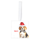 Beagle Name Two Photo Kerstvakantie Decoratie (Voorkant)