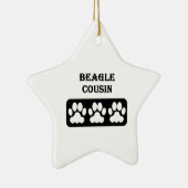 Beagle Neef Keramisch Ornament (Rechts)